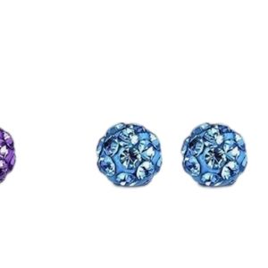 Light Blue ball stud earrings